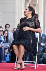 Pregnant EVA LONGORIA Honoured with Star at Hollywood Walk of Fame in Los Angeles 04/16/2018