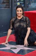 Pregnant EVA LONGORIA Honoured with Star at Hollywood Walk of Fame in Los Angeles 04/16/2018