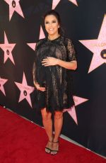 Pregnant EVA LONGORIA Honoured with Star at Hollywood Walk of Fame in Los Angeles 04/16/2018