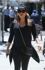 Pregnant EVA LONGORIA Out for Lunch in Beverly Hills 04/24/2018