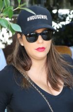 Pregnant EVA LONGORIA Out for Lunch in Beverly Hills 04/24/2018