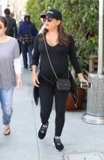 Pregnant EVA LONGORIA Out for Lunch in Beverly Hills 04/24/2018