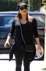 Pregnant EVA LONGORIA Out for Lunch in Beverly Hills 04/24/2018