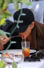 Pregnant EVA LONGORIA Out for Lunch in Beverly Hills 04/24/2018