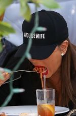 Pregnant EVA LONGORIA Out for Lunch in Beverly Hills 04/24/2018