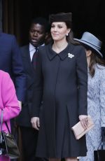 Pregnant KATE MIDDLETON at Easter Service in Windsor 04/01/2018