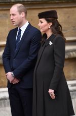 Pregnant KATE MIDDLETON at Easter Service in Windsor 04/01/2018