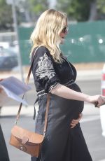 Pregnant KIRSTEN DUNST Arrives at Sunday Church Service on Easter in Los Angeles 04/01/2018