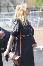 Pregnant KIRSTEN DUNST Arrives at Sunday Church Service on Easter in Los Angeles 04/01/2018