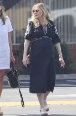 Pregnant KIRSTEN DUNST Arrives at Sunday Church Service on Easter in Los Angeles 04/01/2018