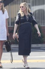 Pregnant KIRSTEN DUNST Arrives at Sunday Church Service on Easter in Los Angeles 04/01/2018