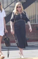 Pregnant KIRSTEN DUNST Arrives at Sunday Church Service on Easter in Los Angeles 04/01/2018