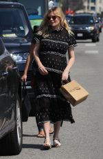 Pregnant KIRSTEN DUNST Shopping at Pergolina in Toluca Lake 04/03/2018