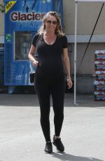 Pregnant KYM JOHNSON Out Shopping in Beverly Hills 04/07/2018