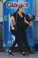Pregnant KYM JOHNSON Out Shopping in Beverly Hills 04/07/2018