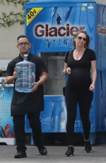 Pregnant KYM JOHNSON Out Shopping in Beverly Hills 04/07/2018