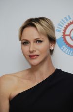 PRINCESS CHARLENE at 2nd Gala of Riviera Water Bike Challenge at Yacht Club in Monaco 04/14/2018
