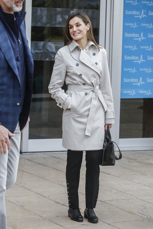 QUEEN LETIZIA OF SPAIN at La Moraleja Hospital in Madrid 04/07/2018
