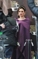 RACHEL BILSON on the Set of Take Two in Vancouver 04/14/2018