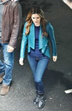 RACHEL BILSON on the Set of Take Two in Vancouver 04/18/2018