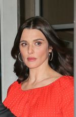 RACHEL WEISZ in a Red Dress Out in New York 04/23/2018