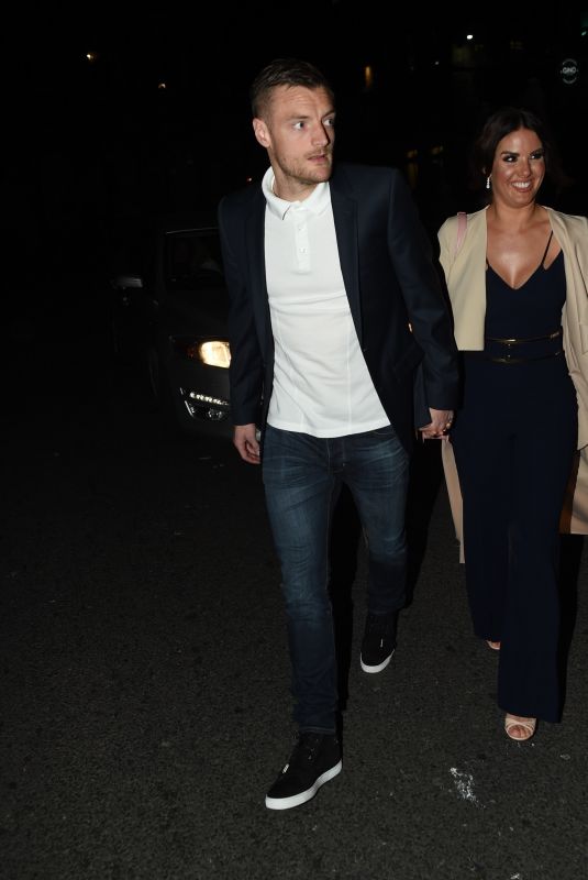 REBEKAH VARDY at Jamie Lomas’ Birthday at Gino Restaurant in London 04/21/2018
