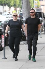 REBEL WILSON Out for Lunch at Urth Caffe in Beverly Hills 03/31/2018