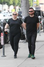 REBEL WILSON Out for Lunch at Urth Caffe in Beverly Hills 03/31/2018