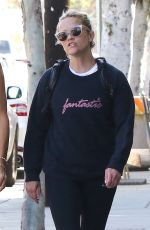 REESE WITHERSPOON Leaves a Gym in Los Angeles 04/09/2018
