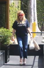 REESE WITHERSPOON Leaves R+D Restaurant in Santa Monica 04/23/2018