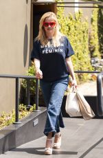 REESE WITHERSPOON Leaves R+D Restaurant in Santa Monica 04/23/2018