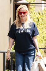 REESE WITHERSPOON Leaves R+D Restaurant in Santa Monica 04/23/2018