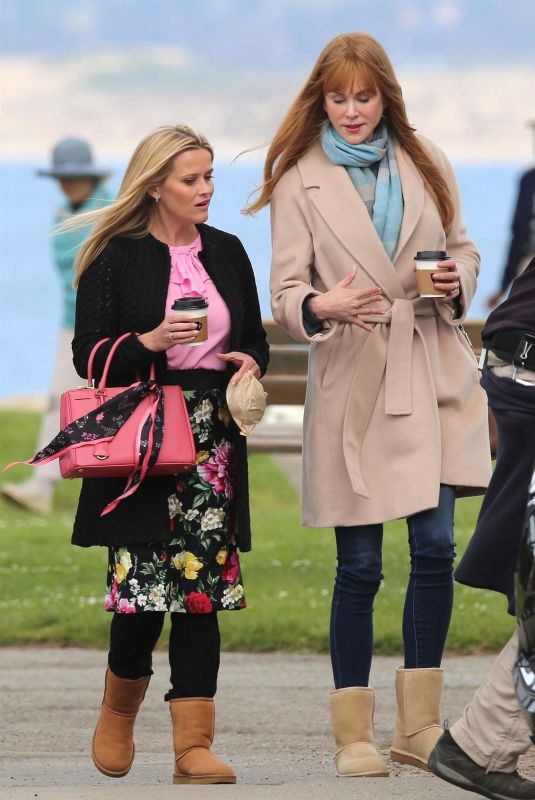 REESE WITHERSPOON, MERYL STREEP and NICOLE KIDMAN on the Set of Big Little Lies in Monterey 04/11/2018