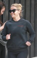 REESE WITHERSPOON Out Jogging in Brentwood 04/20/2018