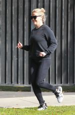 REESE WITHERSPOON Out Jogging in Brentwood 04/20/2018