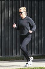 REESE WITHERSPOON Out Jogging in Brentwood 04/20/2018