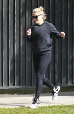 REESE WITHERSPOON Out Jogging in Brentwood 04/20/2018