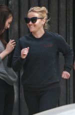 REESE WITHERSPOON Out Jogging in Brentwood 04/20/2018