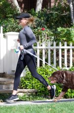 REESE WITHERSPOON Out with Her Dog in Los Angeles 04/15/2018