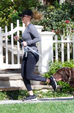 REESE WITHERSPOON Out with Her Dog in Los Angeles 04/15/2018