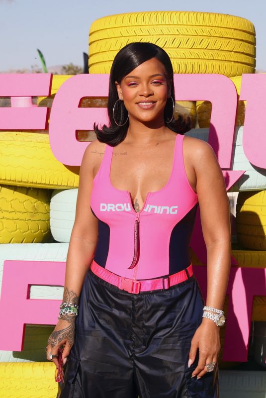 RIHANNA at Fenty x Puma Coachella Party in Palm Springs 04/14/2018