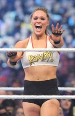 RONDA RUSEY at WWE Wrestlemania 34 at Mercedes-benz Superdome in New Orleans 04/08/2018