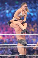 RONDA RUSEY at WWE Wrestlemania 34 at Mercedes-benz Superdome in New Orleans 04/08/2018