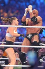 RONDA RUSEY at WWE Wrestlemania 34 at Mercedes-benz Superdome in New Orleans 04/08/2018