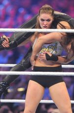 RONDA RUSEY at WWE Wrestlemania 34 at Mercedes-benz Superdome in New Orleans 04/08/2018