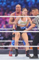 RONDA RUSEY at WWE Wrestlemania 34 at Mercedes-benz Superdome in New Orleans 04/08/2018