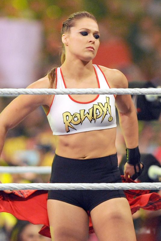 RONDA RUSEY at WWE Wrestlemania 34 at Mercedes-benz Superdome in New Orleans 04/08/2018
