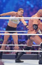 RONDA RUSEY at WWE Wrestlemania 34 at Mercedes-benz Superdome in New Orleans 04/08/2018