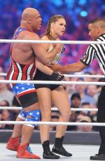 RONDA RUSEY at WWE Wrestlemania 34 at Mercedes-benz Superdome in New Orleans 04/08/2018