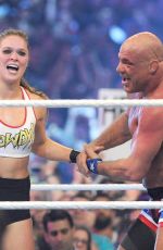RONDA RUSEY at WWE Wrestlemania 34 at Mercedes-benz Superdome in New Orleans 04/08/2018